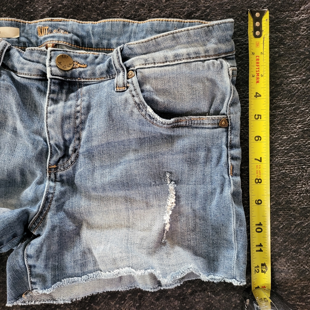KUT From The Kloth Distressed Denim Shorts - Picture 8 of 8